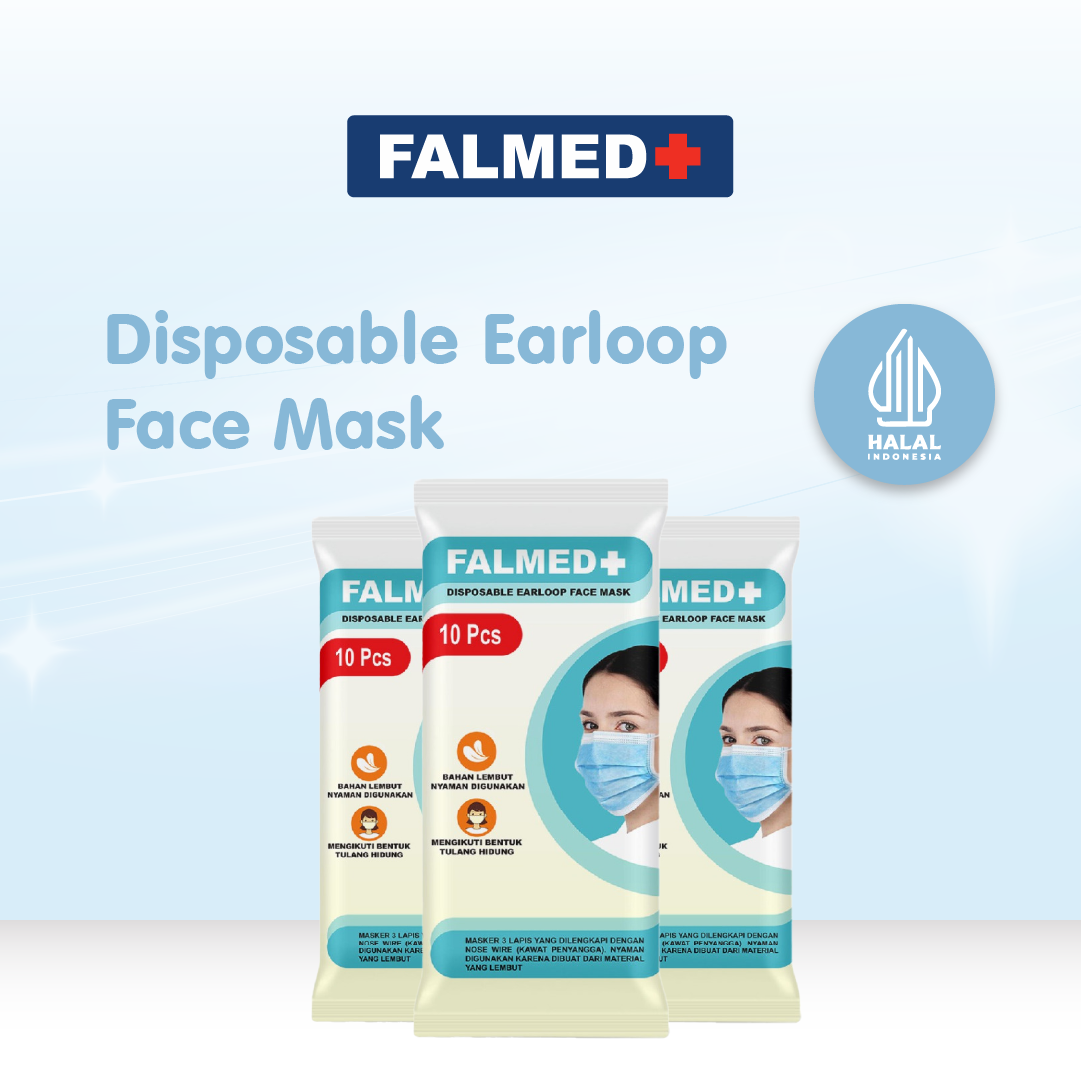 Falmed Disposable Earloop Face Mask (10 Pcs)