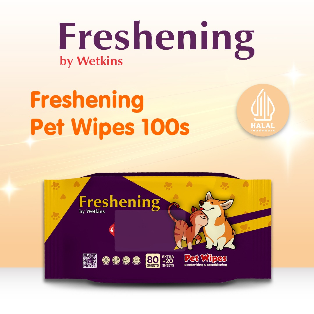 Freshening Pet WetWipes 100s
