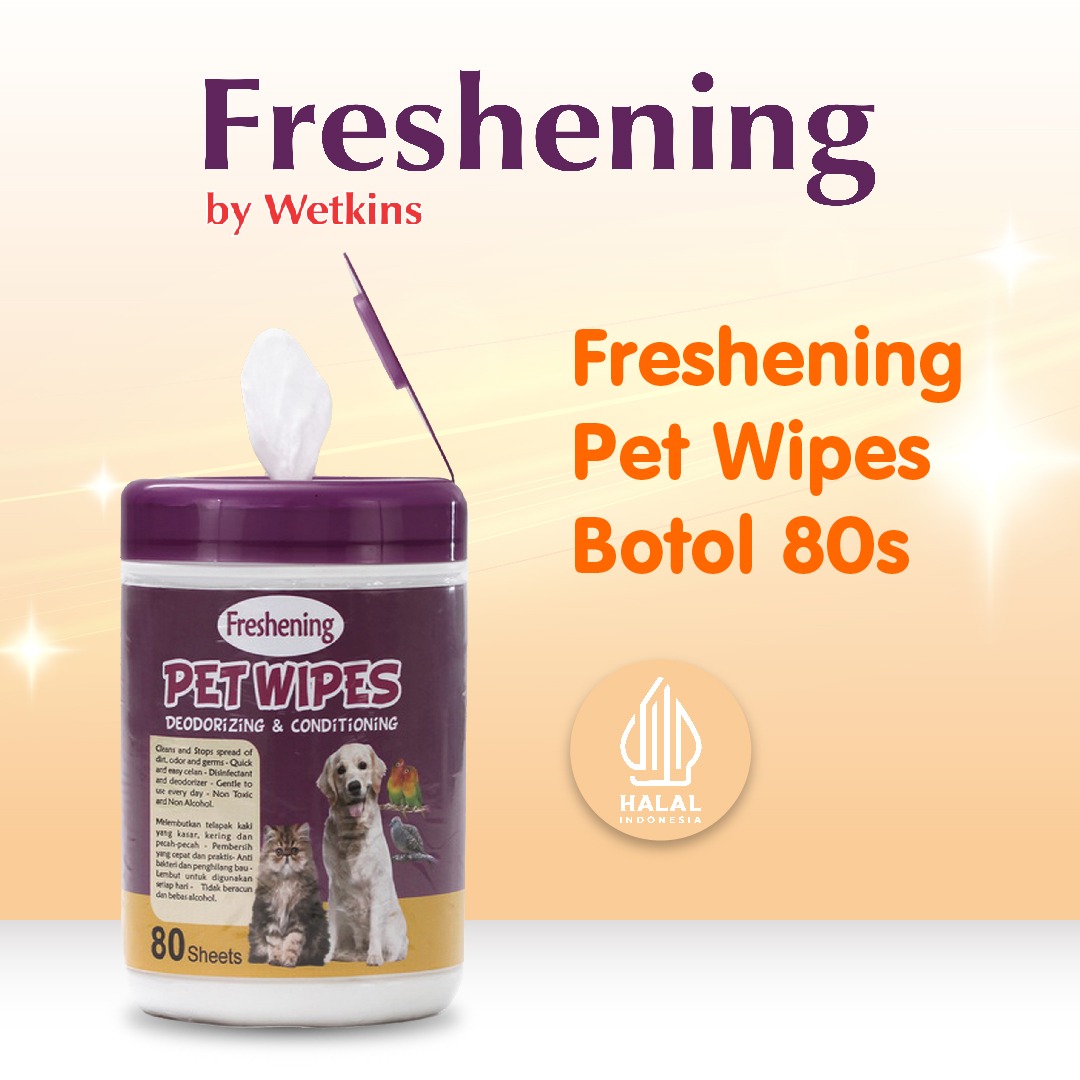 Freshening Pet Wipes Botol 80s