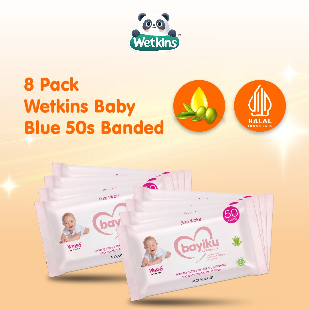 Wetkins Baby Pink 8 Pack 50s
