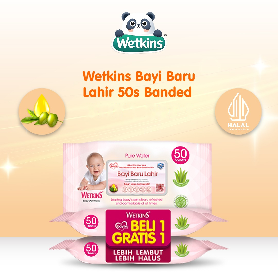 Wetkins Bayi Baru Lahir 50s Banded