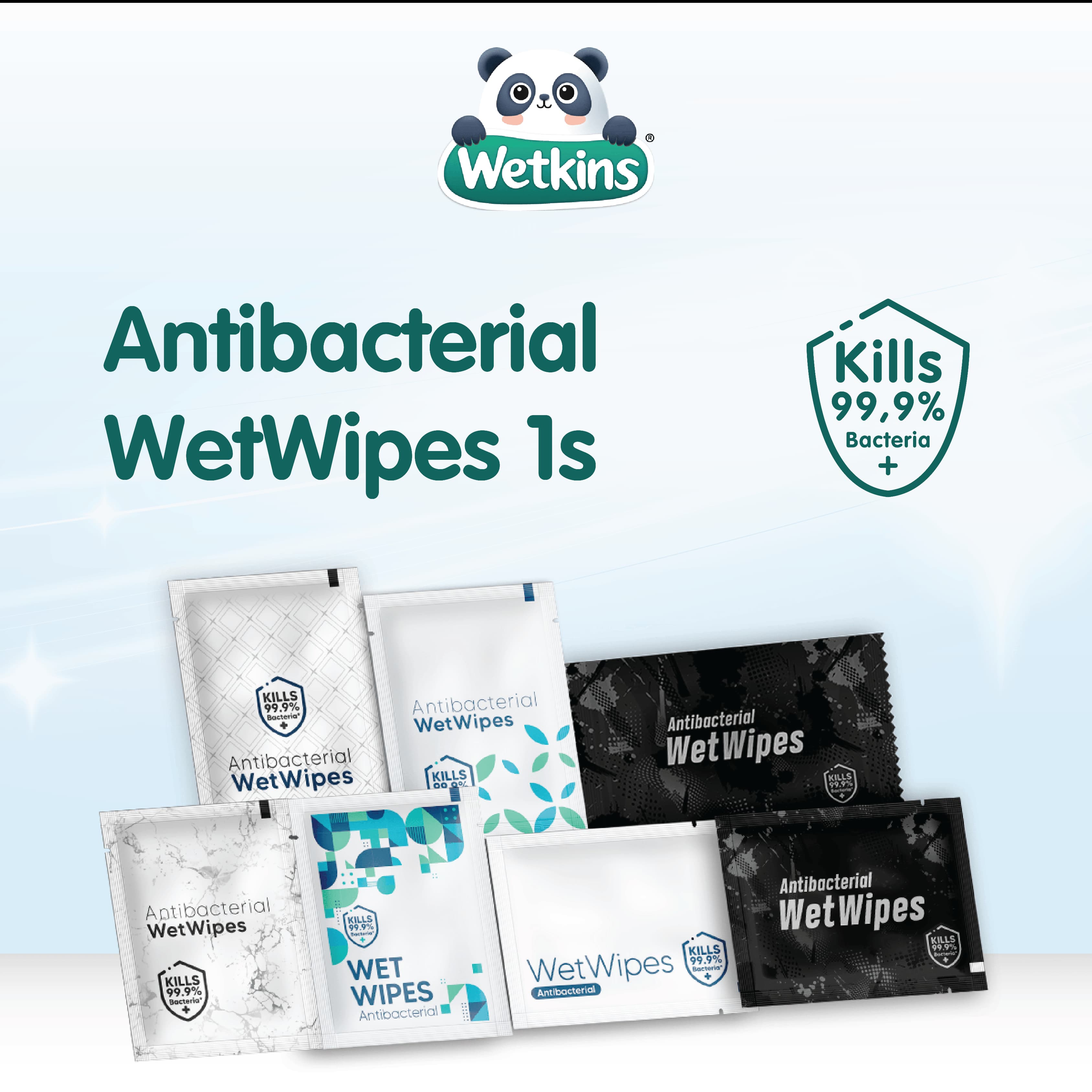 Wetkins Antibacterial WetWipes 1s